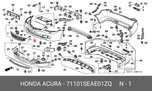 Бампер передний 71101SEAE01ZQ HONDA