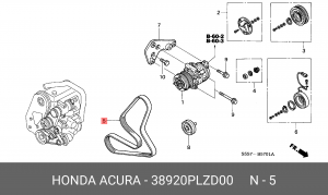 Поликлиновой ремень 38920PLZD00 HONDA