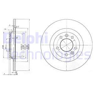 Тормозной диск BG3836 DELPHI