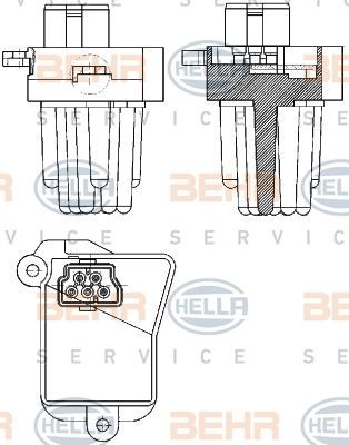 Блок управления, отопление / вентиляция 5HL 351 321-331 HELLA