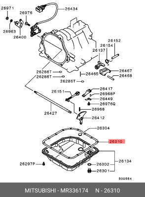 Прокладка масляного поддона КПП MR336174 MITSUBISHI