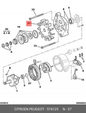 Вентилятор, генератор 5741.25 CITROEN PEUGEOT