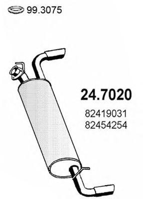Глушитель выхлопных газов конечный 247020 ASSO