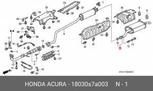 Глушитель выхлопных газов конечный 18030S7A003 HONDA