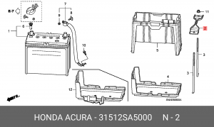 Крепление аккумулятора 31512SA5000 HONDA