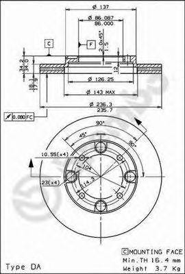Тормозной диск 09.5009.20 BREMBO
