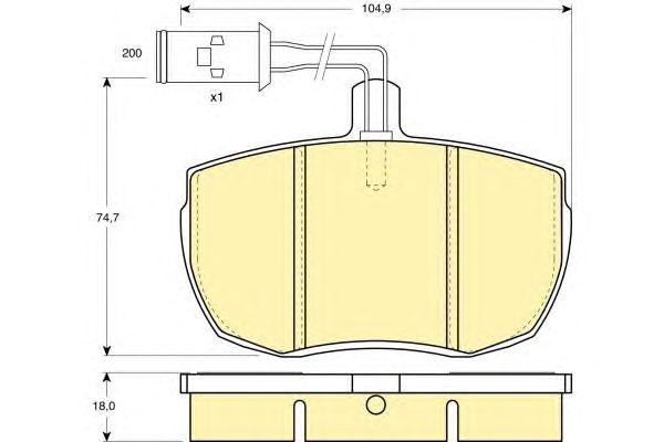 Комплект тормозных колодок, диско 6107896 GIRLING
