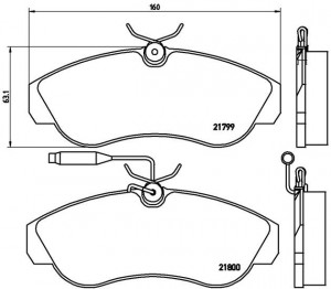 Комплект тормозных колодок, диско P23069 BREMBO
