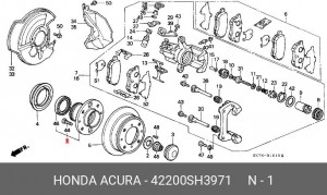 Ступица колеса 42200SH3971 HONDA