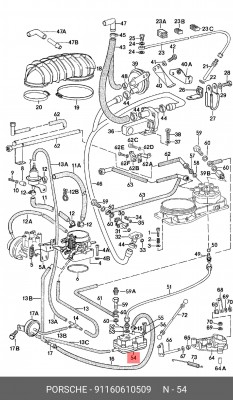 Регулятор обогащения при прогреве 91160610509 PORSCHE