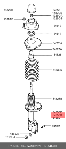Амортизатор 5465002320 HYUNDAI KIA