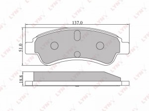 Колодки тормозные дисковые BD-2201 LYNXAUTO