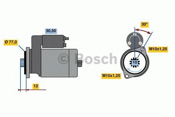 Стартер 0986022700 BOSCH