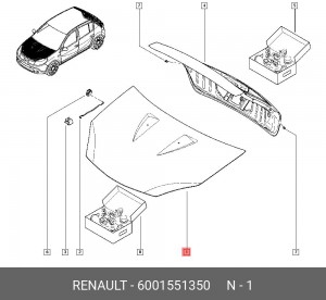 Капот 6001551350 RENAULT