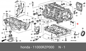 Блок цилиндров 11000RZP000 HONDA