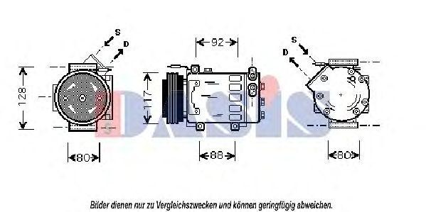 Компрессор, кондиционер 850110N AKS DASIS