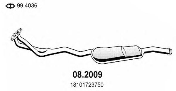 Предглушитель выхлопных газов 082009 ASSO