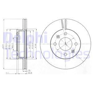 Тормозной диск BG4009 DELPHI