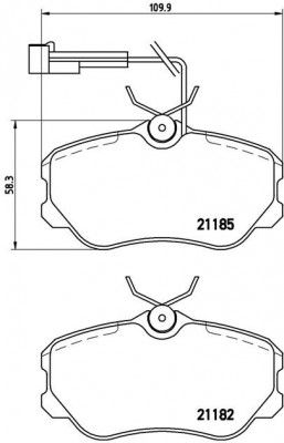 Комплект тормозных колодок, диско P 23 045 BREMBO