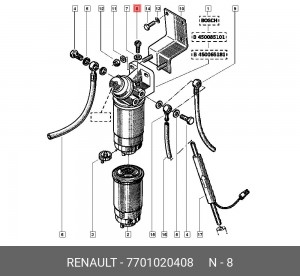 Болт 7701020408 RENAULT