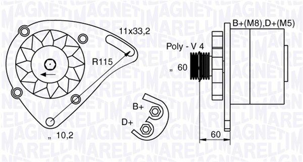 Генератор 063321600010 MAGNETI MARELLI