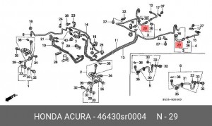 Тормозной шланг 46430SR0004 HONDA