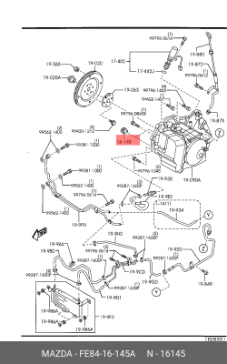 Заглушка ГБЦ FE8416145A MAZDA