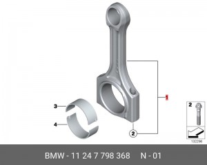 Шатуны ДВС (комплект) 11 24 7 798 368 BMW