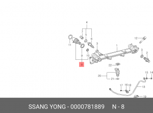 Регулятор давления подачи топлива 0000781889 SSANG YONG