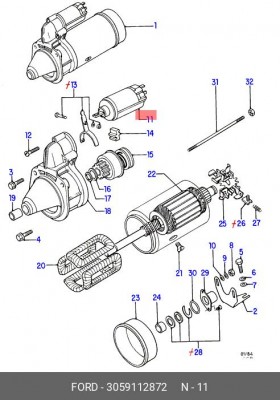 Реле, стартер 3059112872 FORD