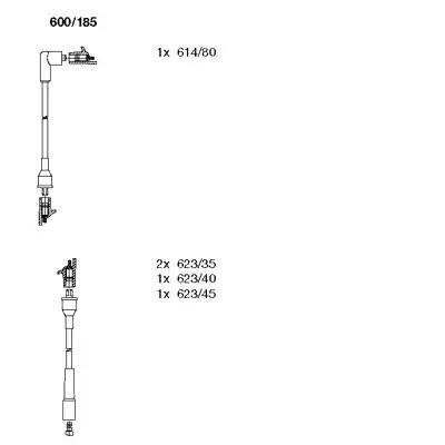 Ккомплект проводов зажигания 600185 BREMI