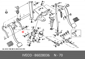 Главный цилиндр, система сцепления 86028036 IVECO
