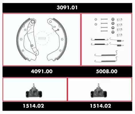 Комплект тормозных колодок SPK309101 REMSA