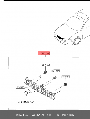 Решетка радиатора GA2M-50-710 MAZDA
