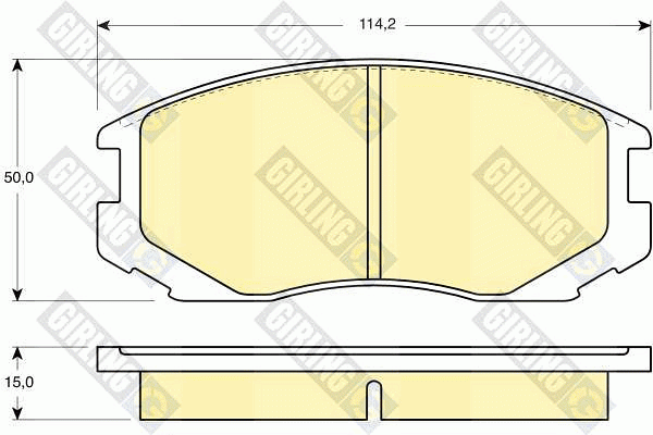 Комплект тормозных колодок, диско 6130469 GIRLING