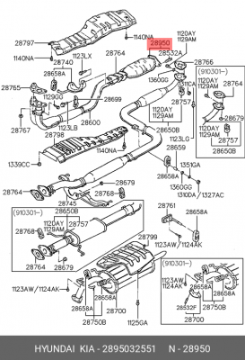 Катализатор 2895032551 HYUNDAI KIA