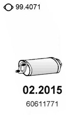 Предглушитель выхлопных газов 022015 ASSO