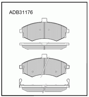 Колодки тормозные дисковые ADB31176 ALLIED NIPPON