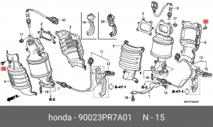 Болт крепления 90023PR7A01 HONDA