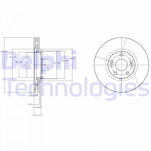 Тормозной диск BG3924 DELPHI