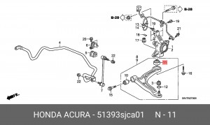Сайлентблок 51393-SJC-A01 HONDA