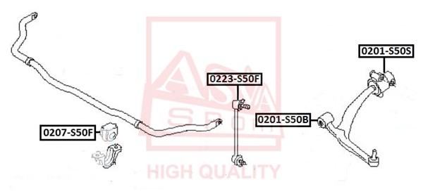 Стойка стабилизатора 0223S50F ASVA