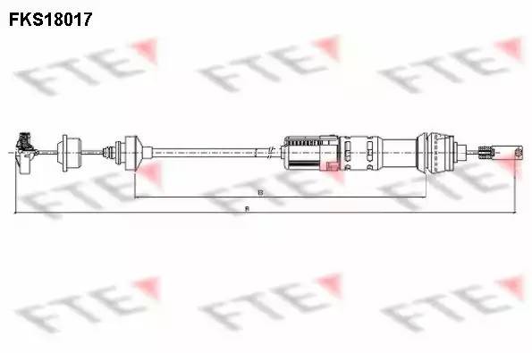 Трос, управление сцеплением FKS18017 FTE