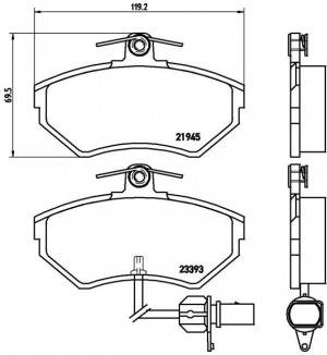 Комплект тормозных колодок, диско P85044 BREMBO