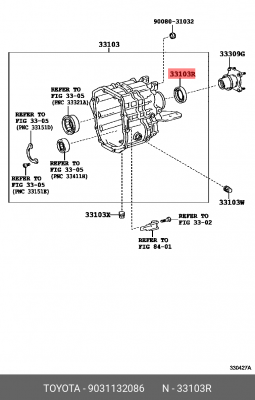 Уплотняющее кольцо, ступенчатая коробка передач 90311-32086 DAIHATSU