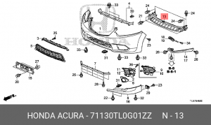 Усилитель бампера 71130TL0G01ZZ HONDA