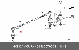 Наконечник рулевой тяги 53560679004 HONDA