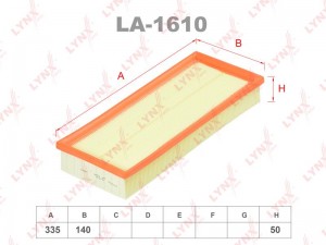 Фильтр воздушный LA-1610 LYNXAUTO