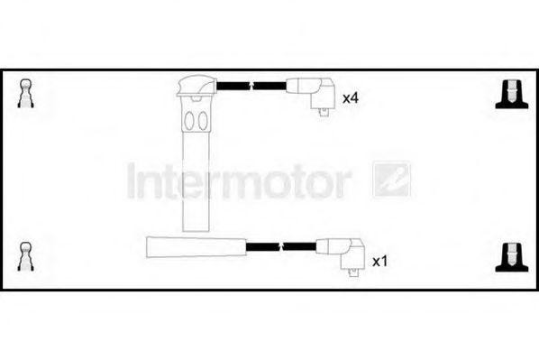 Ккомплект проводов зажигания 73393 STANDARD