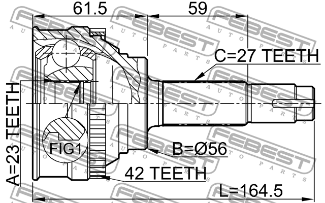 ШРУС 0210-019A42 FEBEST